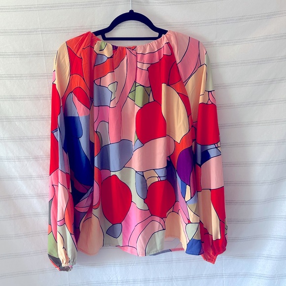 NWT STYLEWE abstract floral blouse - Picture 11 of 11